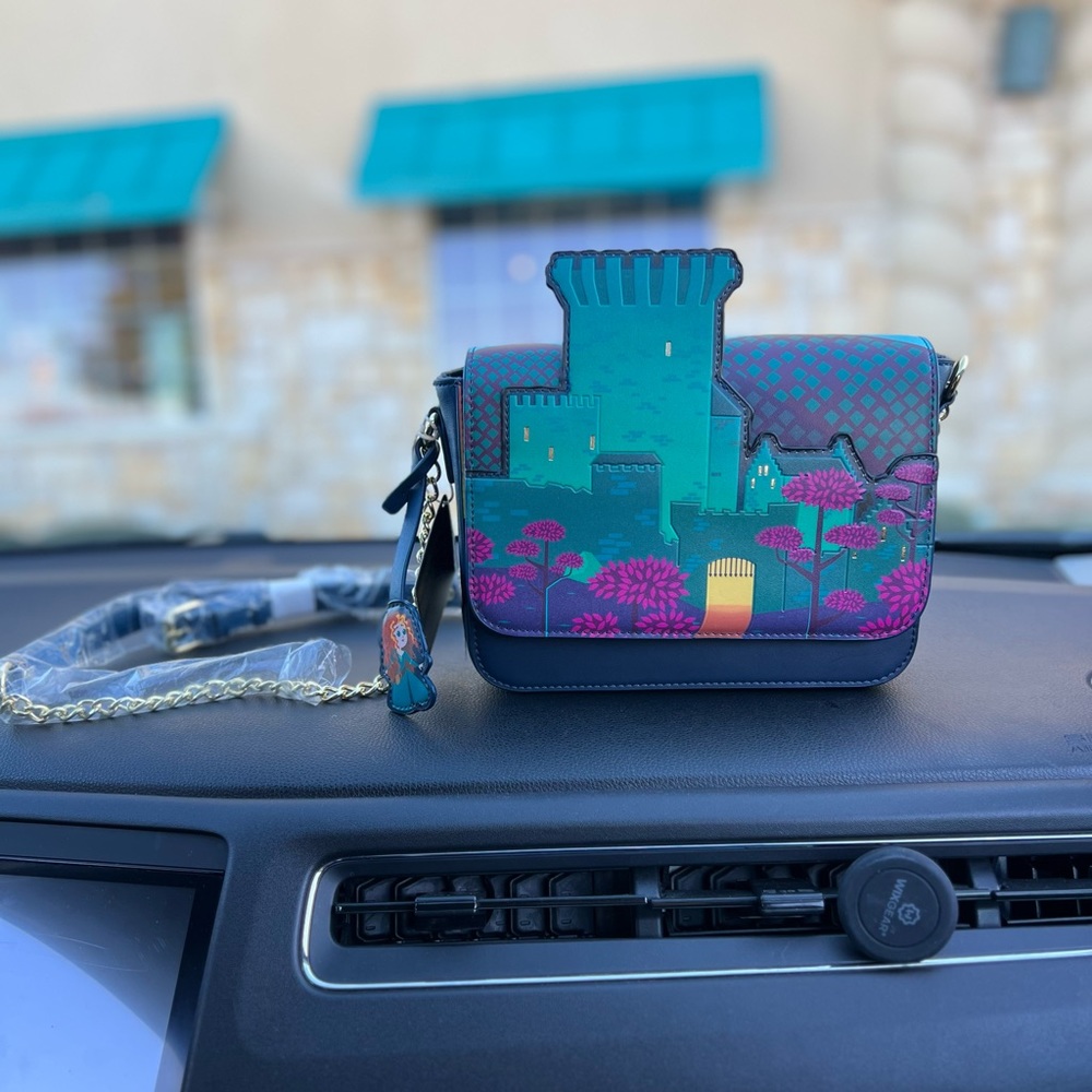 New Disney Loungefly Brave Princess Merida Castle Crossbody Bag